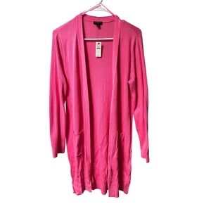 Talbots Women's Pink Open Front Knit Cardigan Sweater Small NWT $89.50